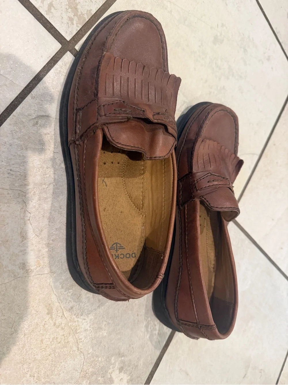 Dockers Men’s Brown Leather Kiltie Loafers